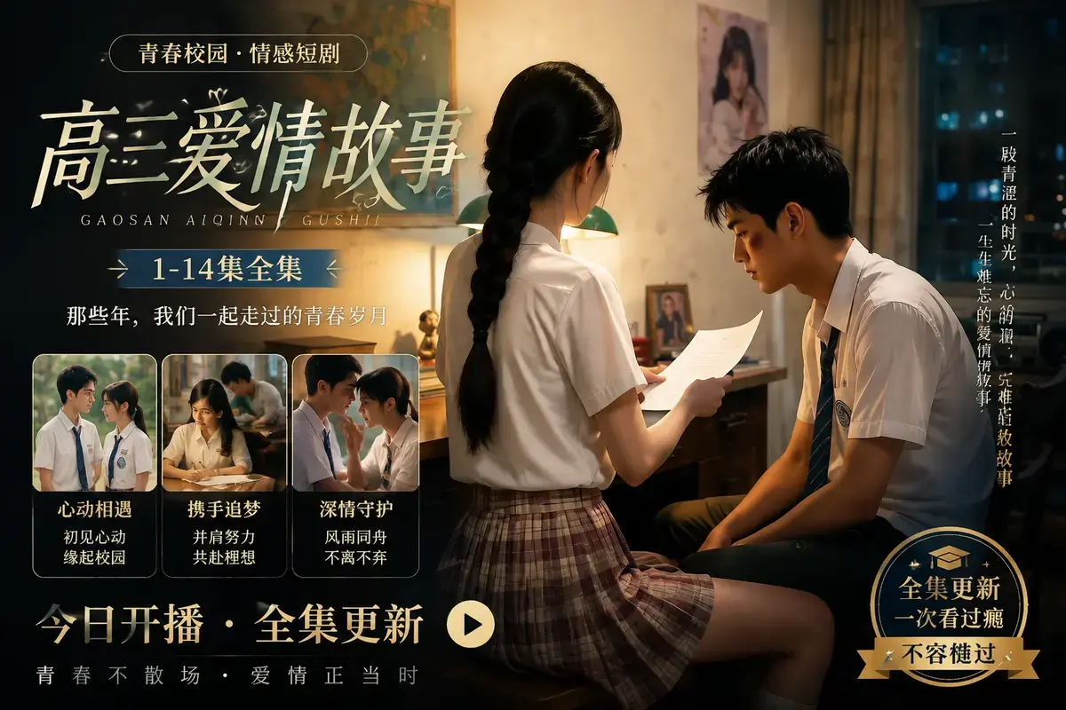 《AI短剧：B中爱情故事》18集全未删减中字版-AI短剧B中爱情故事完整剧情梳理-IF线结局彩蛋-资源下载-黄果短剧青春疼痛